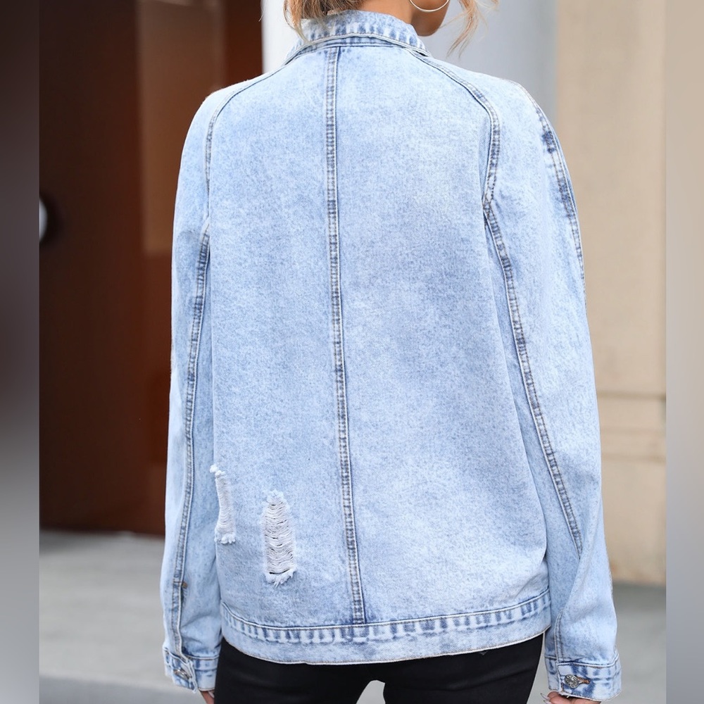 Distressed Denim Jacket - Picture 2 of 2